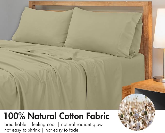 Royale Linens 300 Thread Count 100% Long Staple Combed Cotton Flat Sheet - Image 4