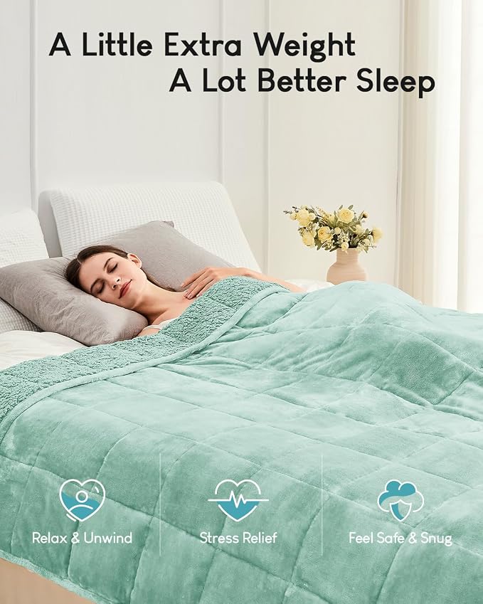 Cottonblue Weighted Blanket for Adults 15 lbs Queen Size 60x80 inches, Cozy - Image 2