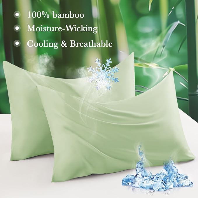 Curved Pillow Case King Size, Side Sleeper Pillow Cases Cover Cooling Rayon - Image 2