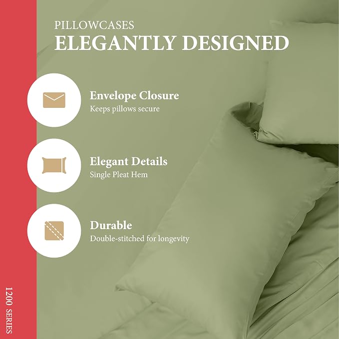 100% Egyptian Cotton King Size Sheets Set - Image 5