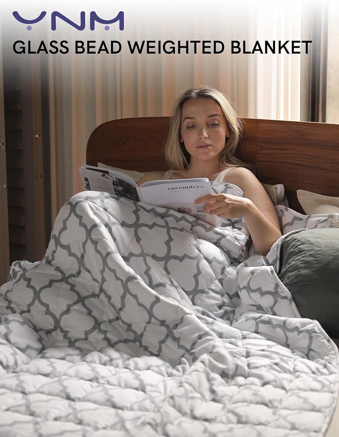 YnM Weighted Blanket, Heavy 100 Percent Oeko-Tex Certified Cotton Material - Image 2