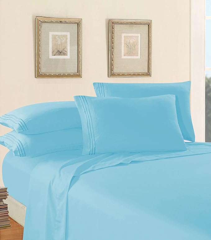 Elegant Comfort Luxury Quality Microfiber 5-Piece 1500 Premium Hotel Sheet - Image 3