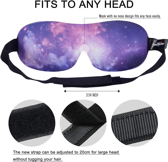PrettyCare 3D Sleep Mask 2 Pack, Eye Mask - Image 4