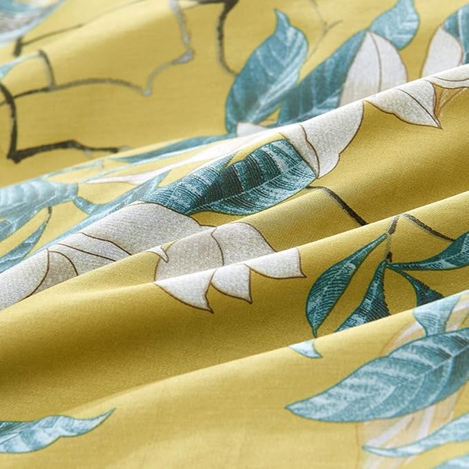 mixinni Garden Style Cotton Flowers and Birds Pattern Printed Duvet Cover - Image 5