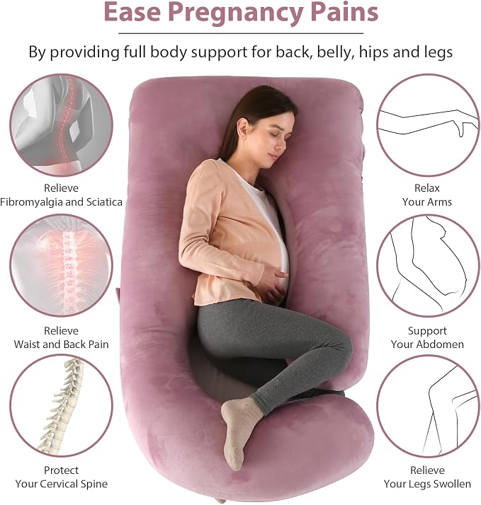 Victostar Pregnancy Pillow, 57 inches U Shaped Maternity Pillow - Image 4