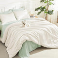 Litanika Oversized King Comforters Ivory Super King Size, 3 Pieces Lightweight by Litanika