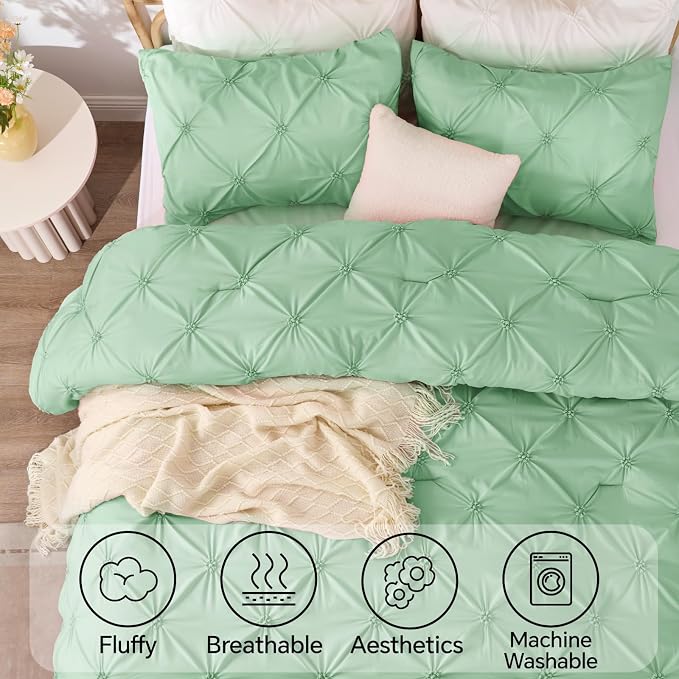 BEDELITE Sage Green Queen Comforter Set - Image 5
