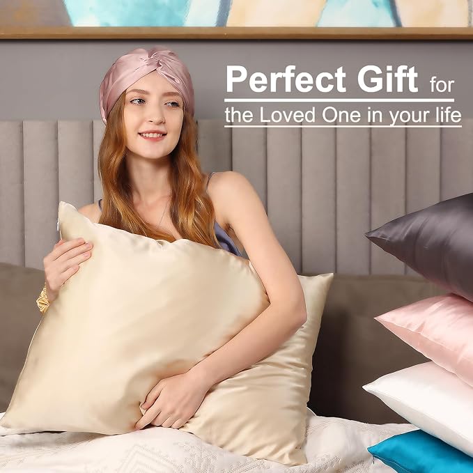 Ravmix Silk Pillow Cases with Zipper, 21momme Mulberry Silk Pillowcase - Image 8