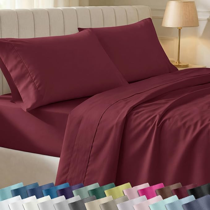 California Design Den Soft 100% Cotton Queen Size Bed Sheets Set, 400 Thread by CaliforniaDesignDen