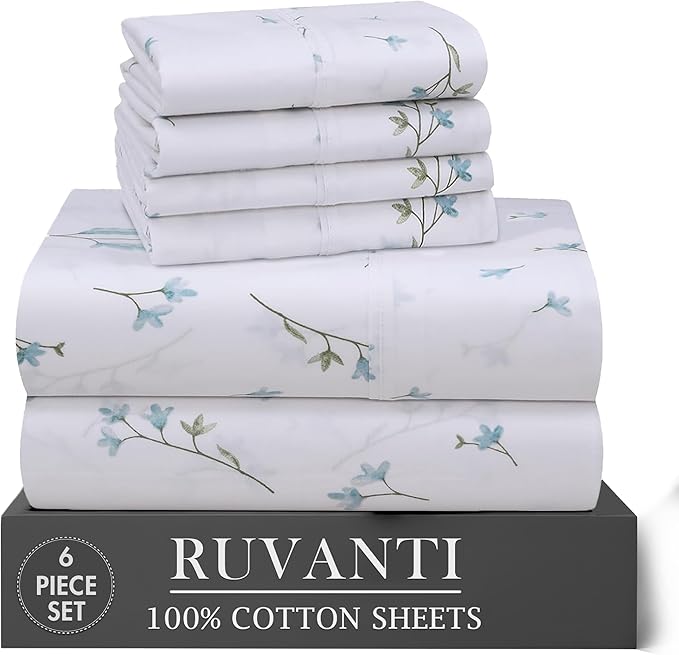 RUVANTI 6 Pcs Cotton Sheets by Ruvanti