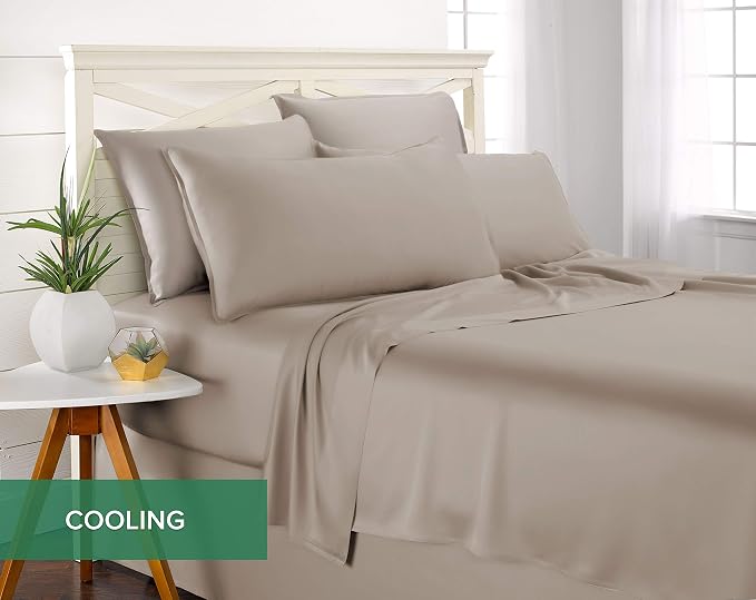 Pure Bamboo Twin Sheets, Genuine 100% Organic Viscose Derived from Bamboo Bed - Image 5