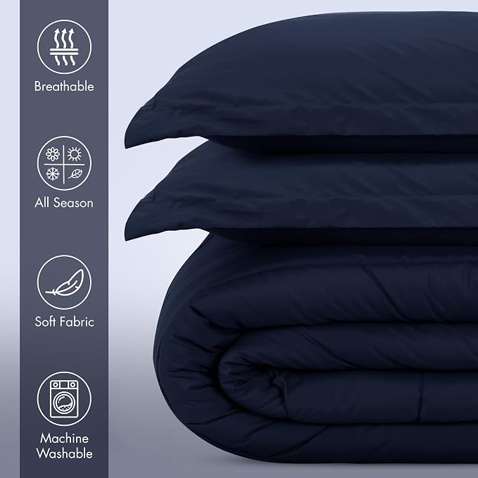 Utopia Bedding Navy Kids Comforter Set - Image 2
