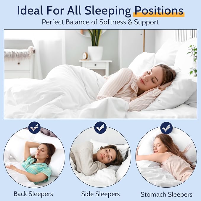 ROUMEA Pillows Standard Size Set of 2, Bed Pillows - Image 6
