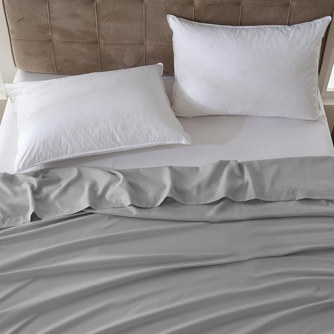 ZPECC King Flat Sheet Only 1 Pack, Durable Light Gray Top Bed Sheets - Image 7