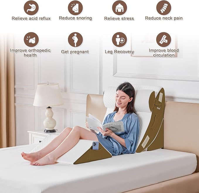 Yojoker 4PCS Orthopedic Bed Wedge Pillow Set - Image 6