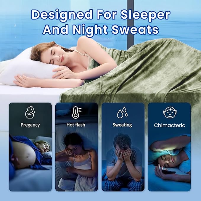 Topcee Cooling Throw Blanket for Hot Sleepers, Arc-Chill Q-Max >0.5 Cool Fiber - Image 4