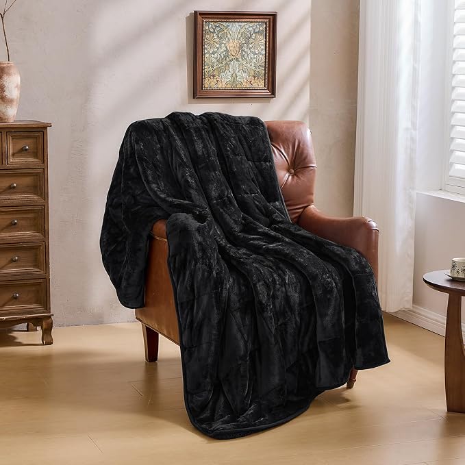 Super Fuzzy Soft Sherpa Fleece Weighted Blanket, 20 lbs Dual Sided Fluffy Heavy - Image 7