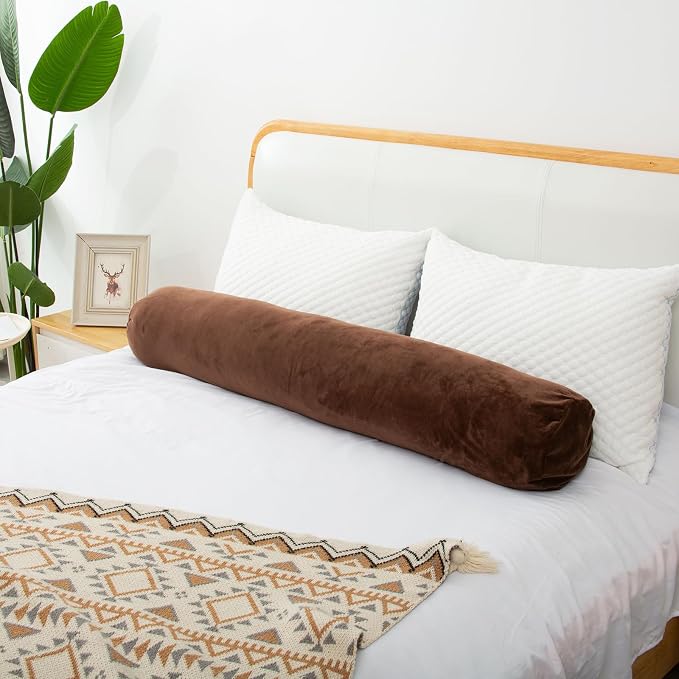 1 MIDDLE ONE Round Body Pillow for Adults, Long Bolster Pillow for Bed - Image 6