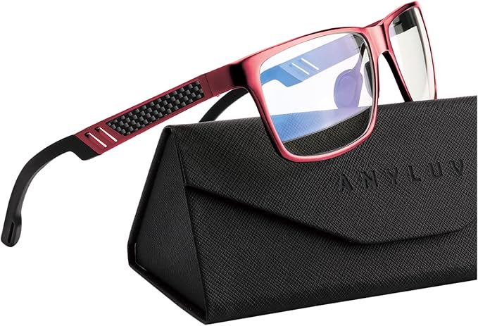 ANYLUV Blue Light Blocking Glasses Men Computer Gaming Glasses Lightweight by ANYLUV