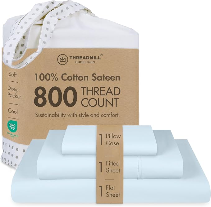 Threadmill Luxury 800 Thread Count 100% Cotton Sheets by ThreadmillHomeLinen