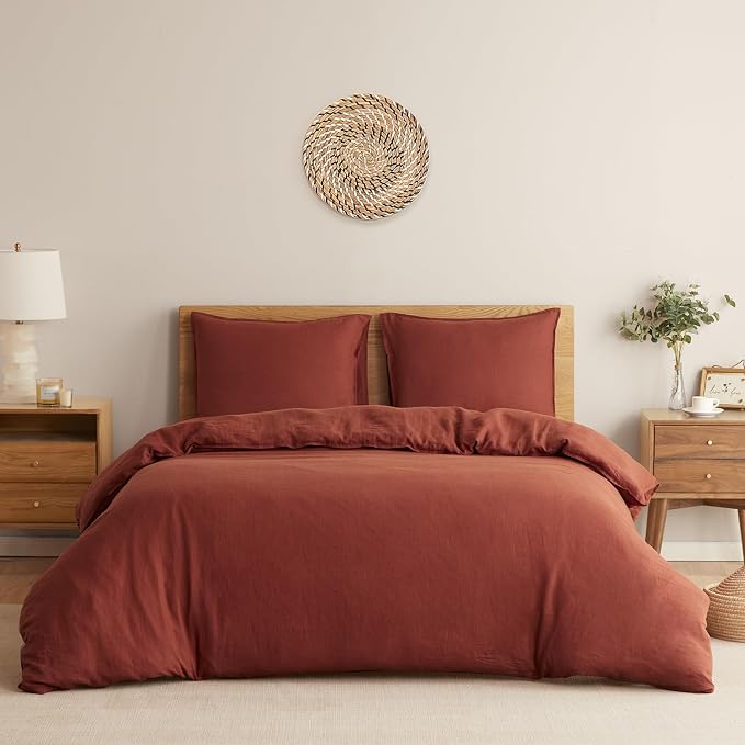 DAPU 100% Linen Duvet Cover Set by DAPU