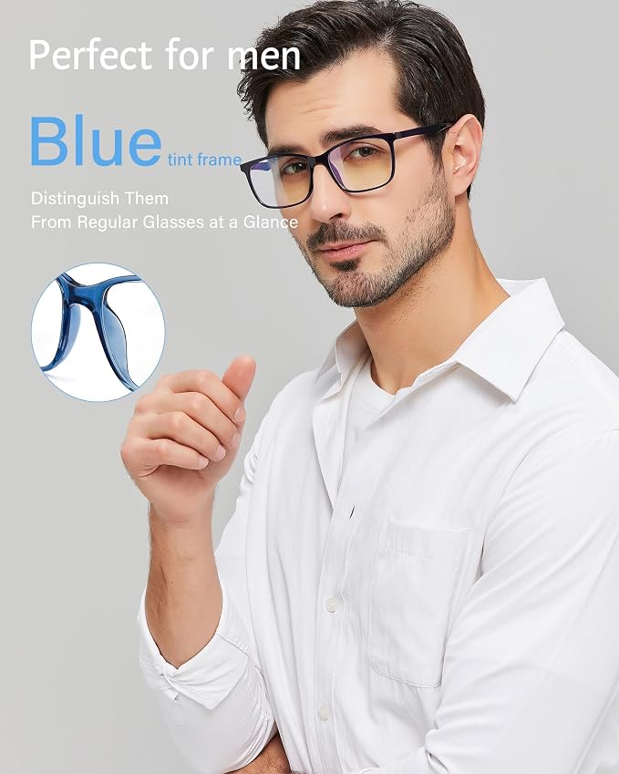ANRRI Blue Light Blocking Glasses, Anti Eyestrain Lens Lightweight Frame - Image 2
