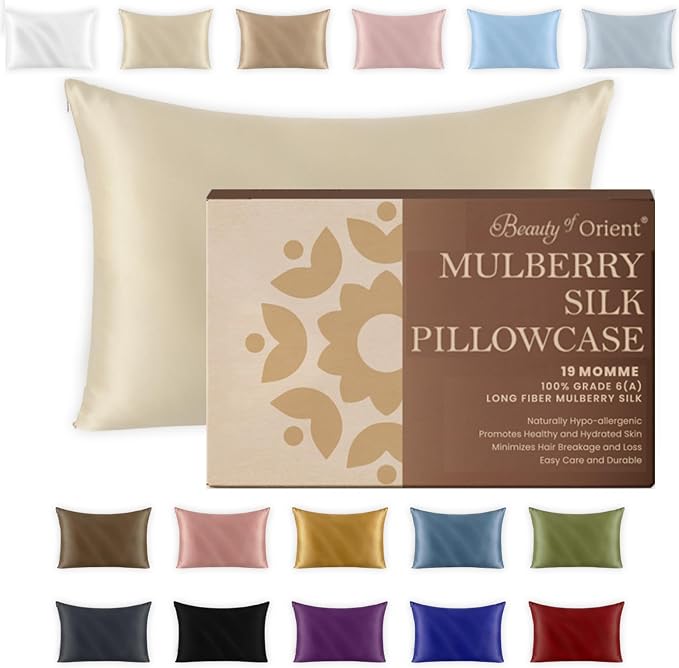 19 Momme Premium Mulberry Silk Pillowcase by BeautyofOrient