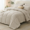 CozyLux King Size Comforter Set Oatmeal by CozyLux