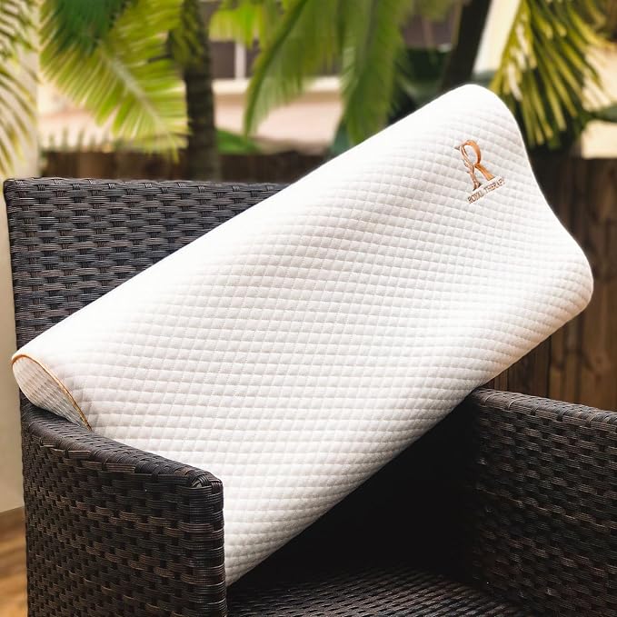 Royal Therapy Memory Foam Pillow, Queen Neck Pain Relief, Contour Cervical - Image 9