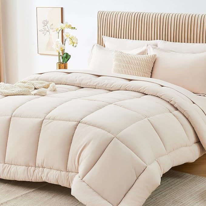 Sasttie Oversized King Comforter Set, 7 Pieces Extra Large Bed in a Bag by SASTTIE