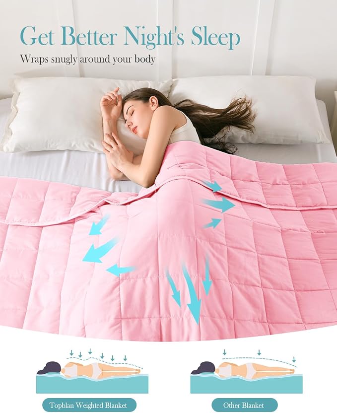 Topblan Weighted Blanket Queen Size 15lbs, Cozy Cooling Weighted Blanket - Image 3