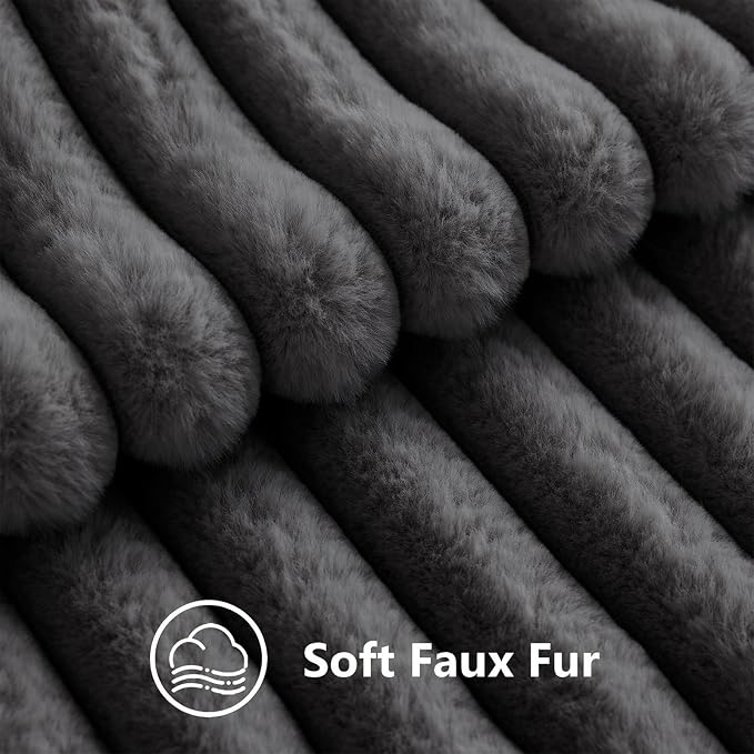 decorUhome Cozy Faux Fur Throw Pillow Covers 16x16 Set of 2 Decorative Soft - Image 3