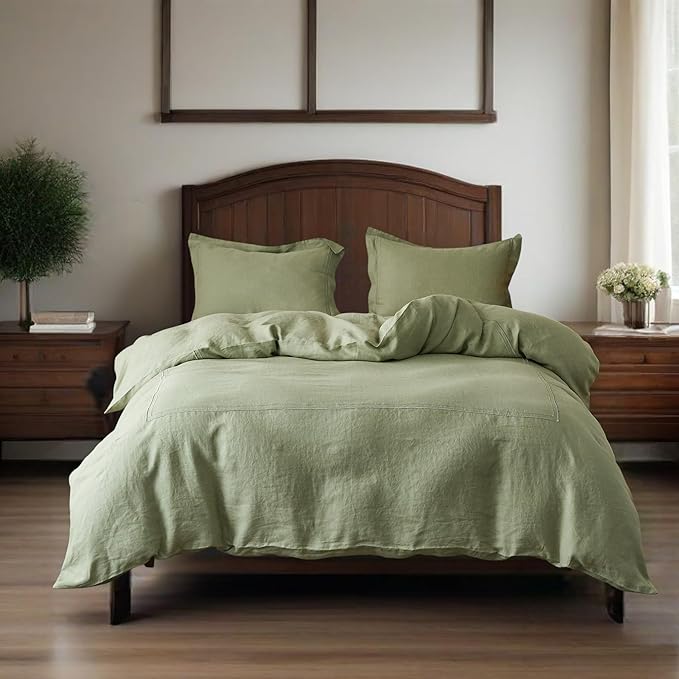 Simple&Opulence 100% Washed Linen Duvet Cover Set 68"x86" by SimpleOpulence