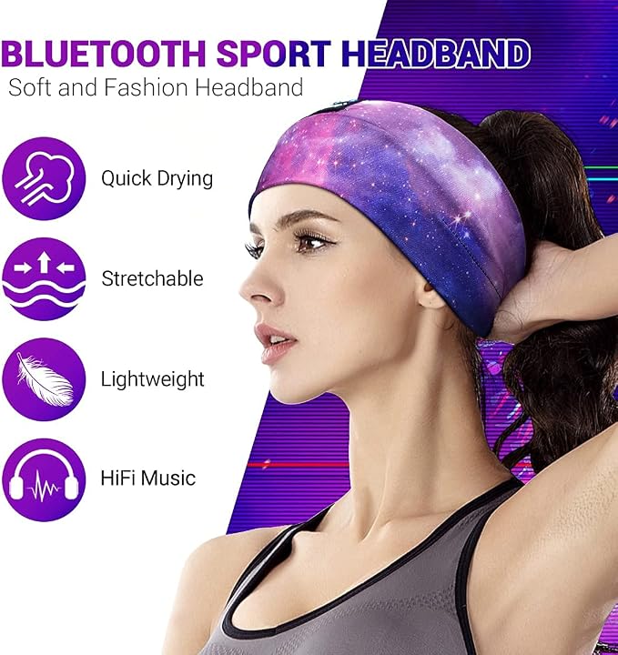 LC-dolida Sleep Headphones Bluetooth Headband Sleeping Wireless Headband - Image 5