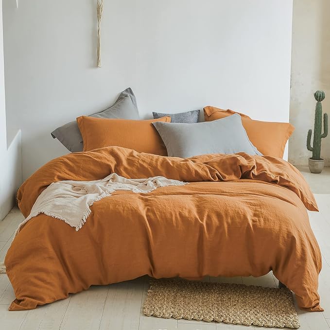 Simple&Opulence 100% Linen Duvet Cover Set 3pcs Basic Style Natural French by SimpleOpulence