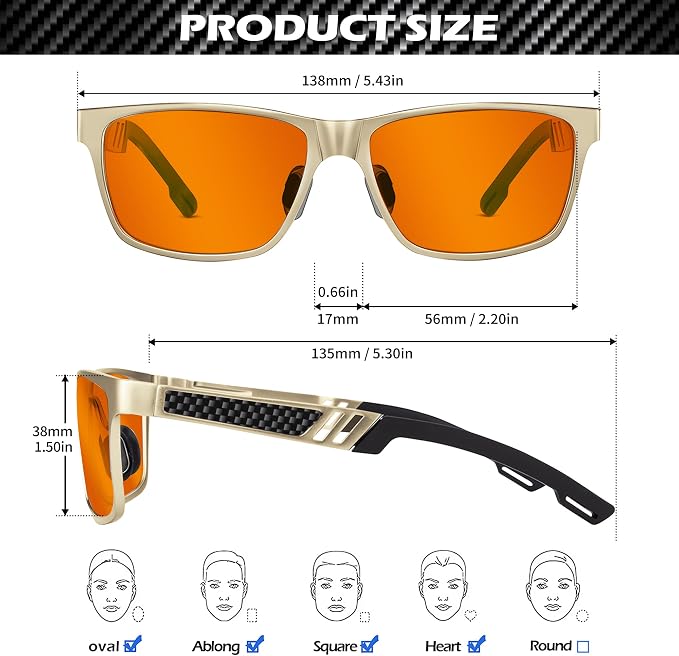 ANYLUV Blue Light Blocking Glasses Men Computer Gaming Glasses Lightweight - Image 6