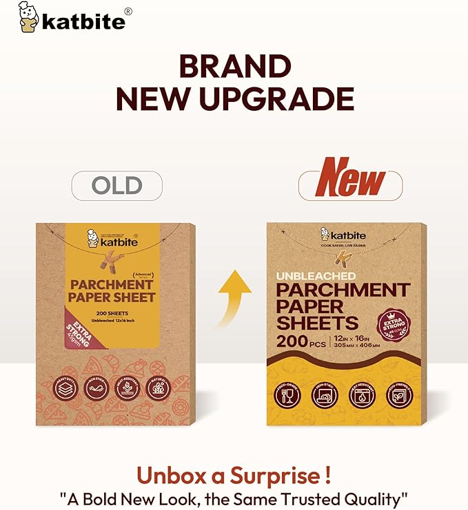Katbite 200Pcs 12x16 In Unbleached Parchment Paper - Image 2