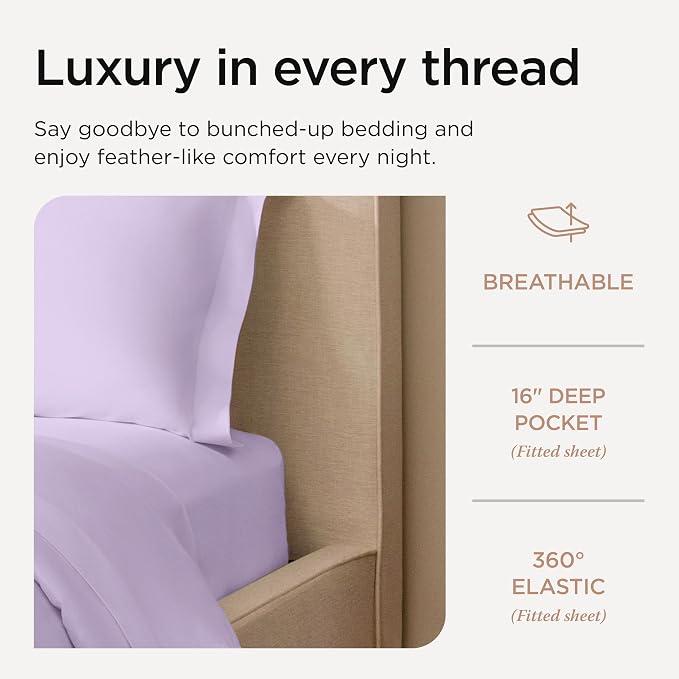 Threadmill King Size Sheets | 800 Thread Count King Bed Sheets Set - Image 4