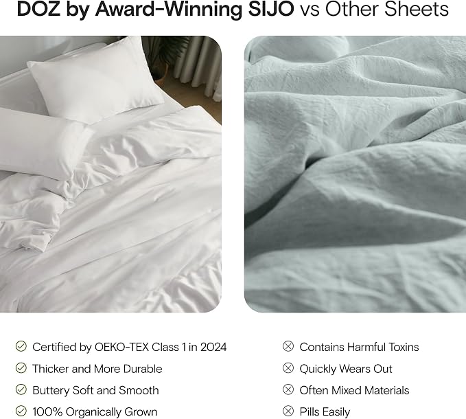 DOZ Sheet Set, 100% Viscose derived from Bamboo, Organically Grown, Buttery Soft - Image 6