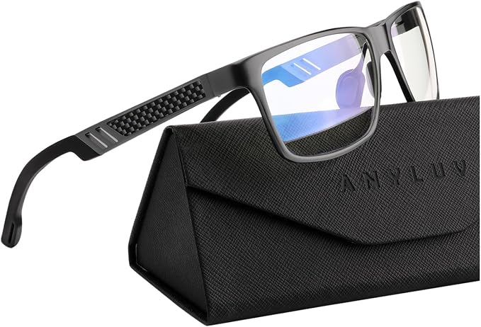 ANYLUV Blue Light Blocking Glasses Men Computer Gaming Glasses Lightweight by ANYLUV