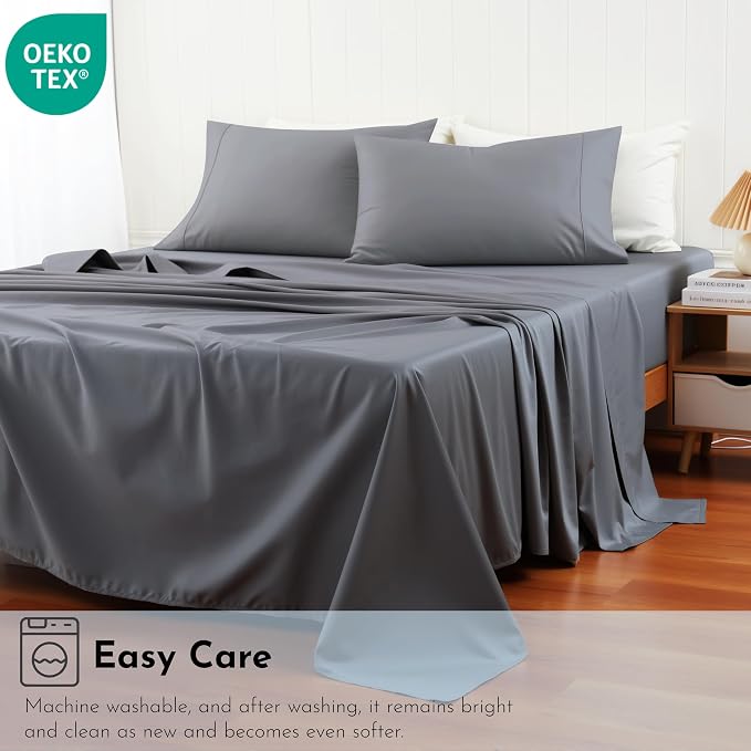 Cotton Flat Sheets Only, 600 TC 100% Cotton Flat Sheet Top Sheet Only, King - Image 8