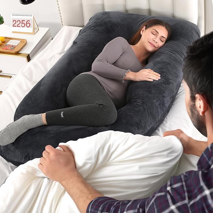 BATTOP Pregnancy Pillows for Sleeping, Full Body Maternity Pillow for Side - Image 8