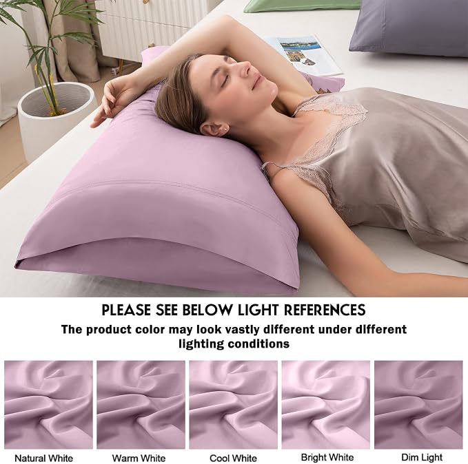 Pillowcases Standard Size 2 Pack, Cooling Viscose Pillow Cases - Image 6