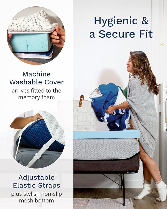 ViscoSoft 3 Inch Memory Foam Mattress Topper Full XL - Image 5