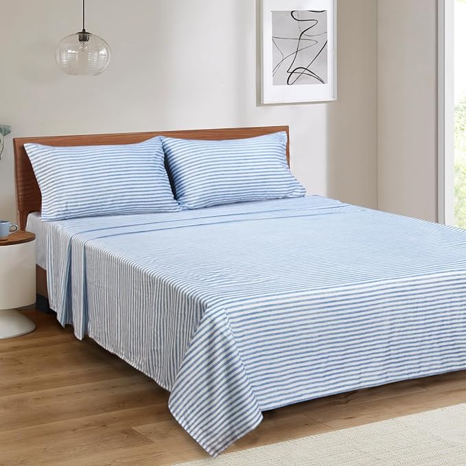 Mejoroom Striped King Size Sheet Set - Image 5