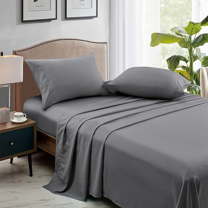 FreshCulture Twin Flat Sheets Only, Soft Microfiber Bedding Sheets - Image 3