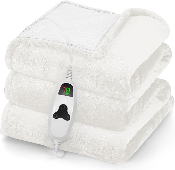 greenoak Heated Blanket Electric Throw 50"X60", Heating Blankets by Greenoak