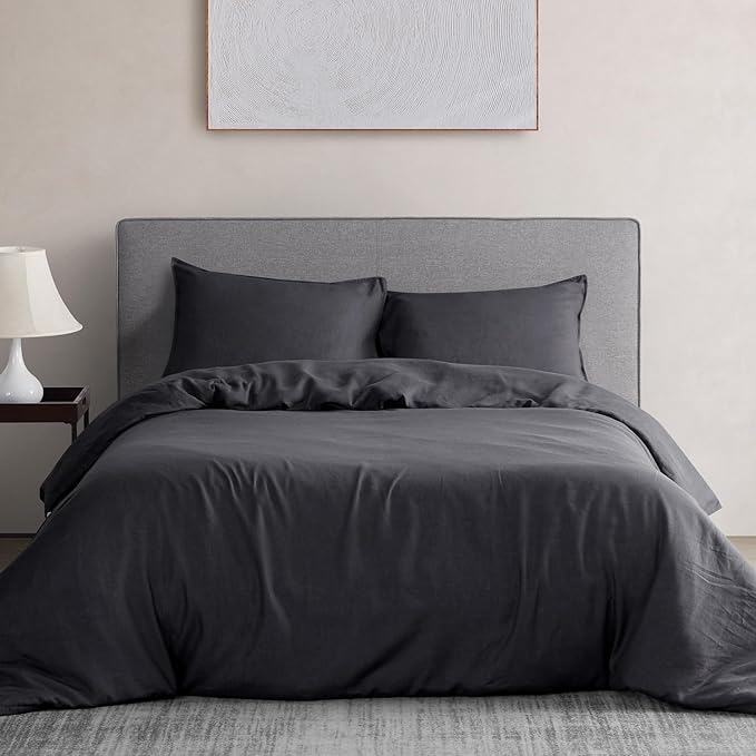 DAPU 100% Linen Duvet Cover, Pure Natural French Flax Linen by DAPU