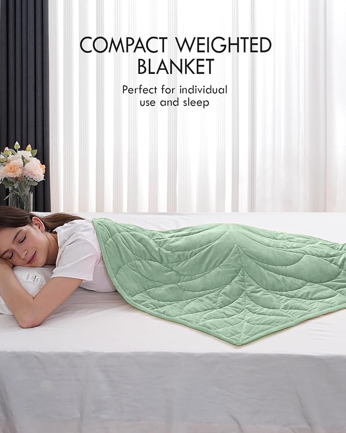 Kaisa Weighted Blanket for Adults 7lbs 41" x 53", Cozy Luxury Crystal Velvet - Image 7