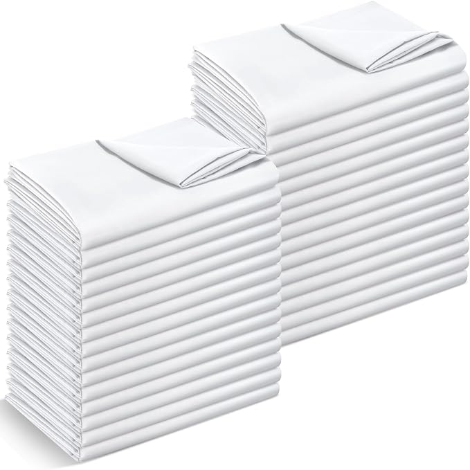 SmoothNovelty 30 Pack Twin Flat Sheets Bulk Soft Microfiber Massage Spa Bed by SmoothNovelty
